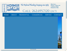 Tablet Screenshot of hornerplumbing.com